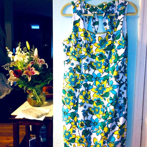 Pappagallo Dresses & Skirts - Pappagallos Size 12 Floral, Square Neck, Open Back
